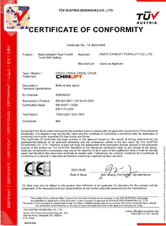 CE Machinery Directive Certificate